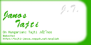 janos tajti business card